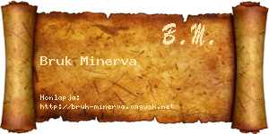 Bruk Minerva névjegykártya